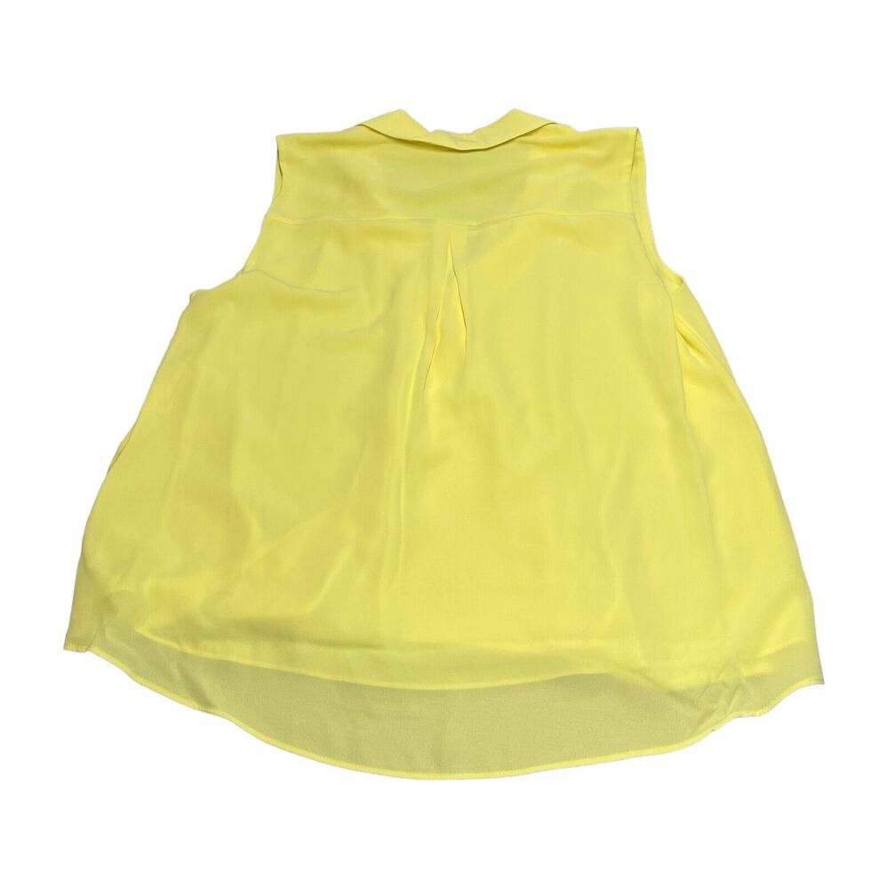 Alfani Blouse Top Women's Large Yellow Daffodil Polyester Modern Fit Notch Lapel - Picture 2 of 7